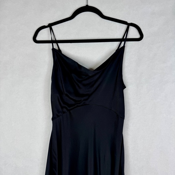 ANTHROPOLOGIE Elyse Bias Slip Dress - Black - Sz XS - Picture 5 of 11